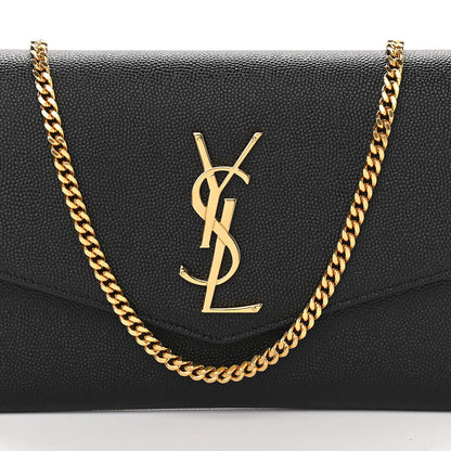 Saint Laurent Grain De Poudre Uptown Chain Wallet Black 10 of 13