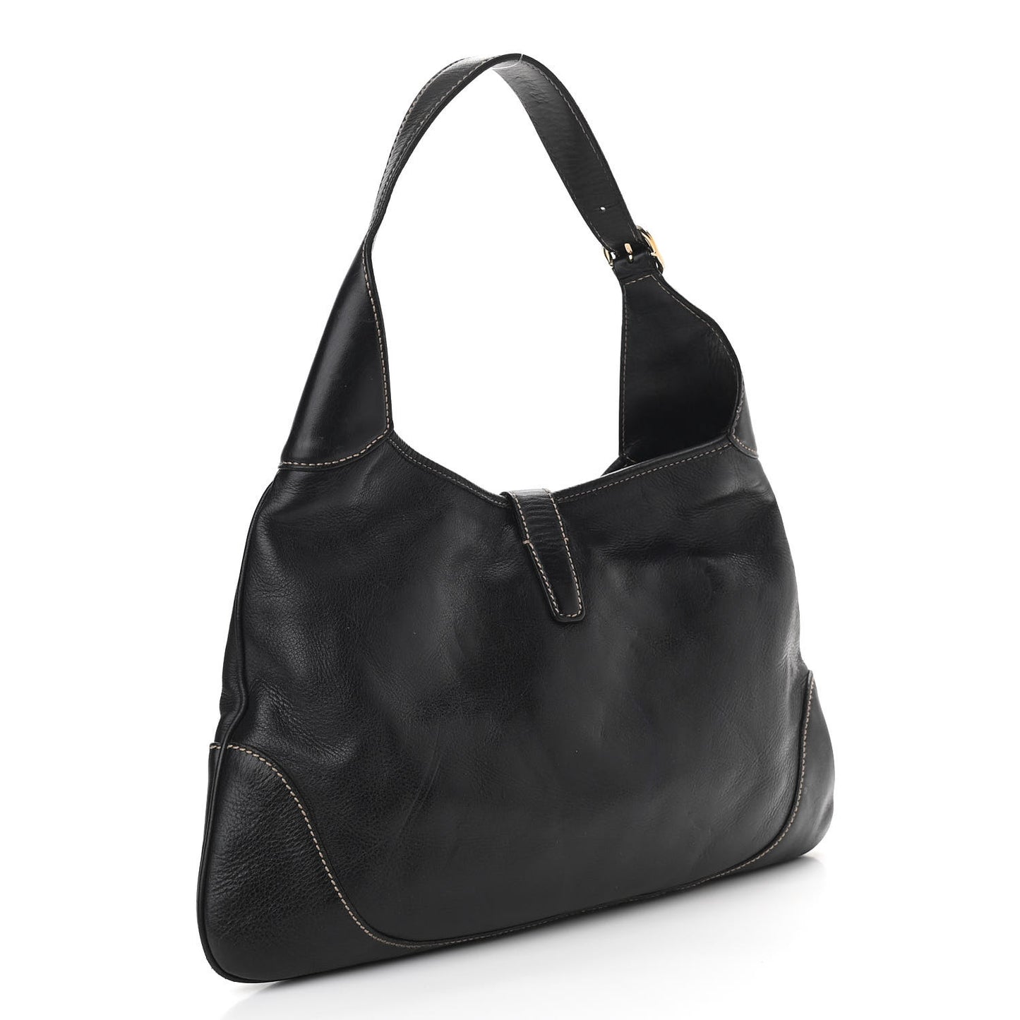 Calfskin Web Medium Jackie O Bouvier Hobo Navy