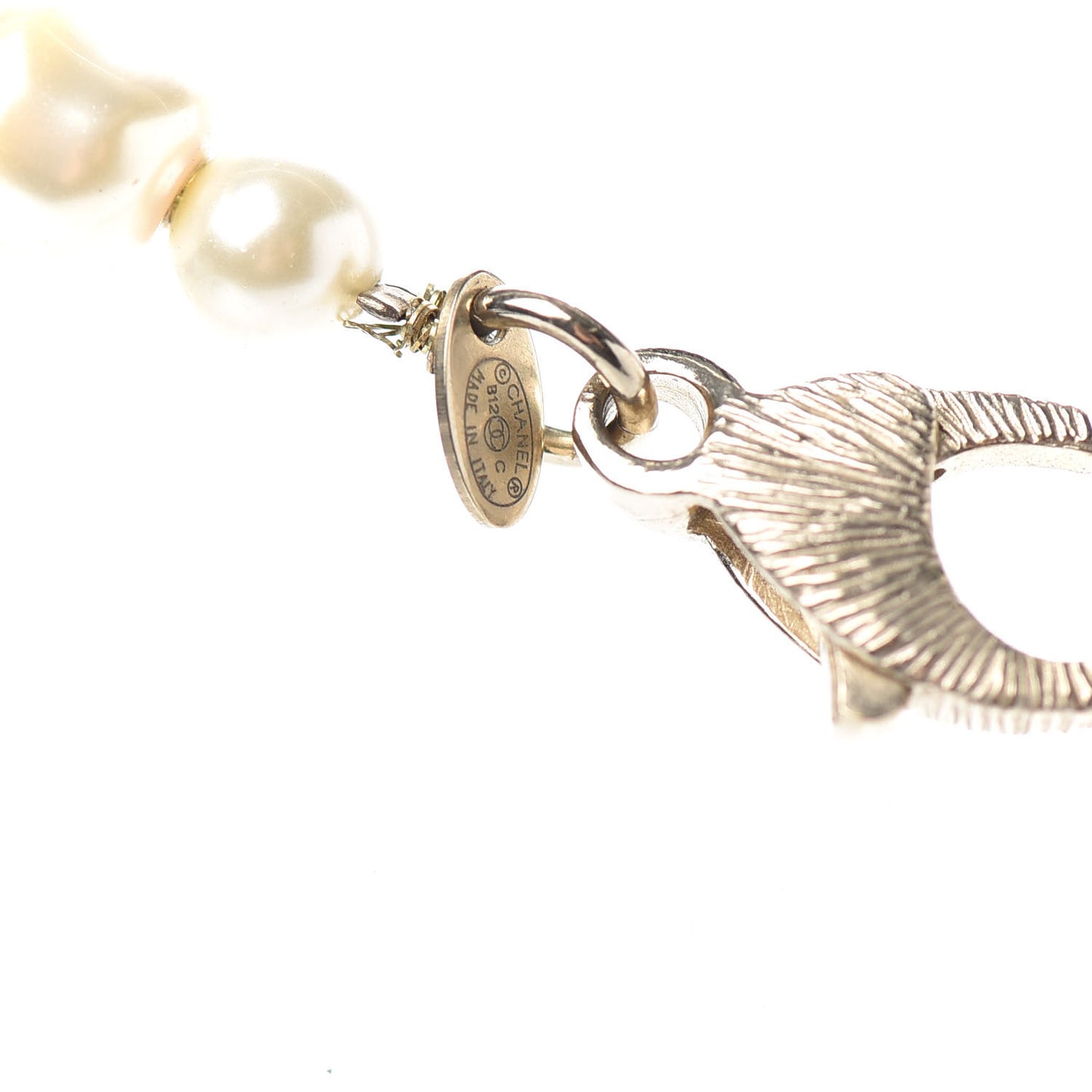 Graduated Pearl Crystal CC Multi Strand Necklace Gold