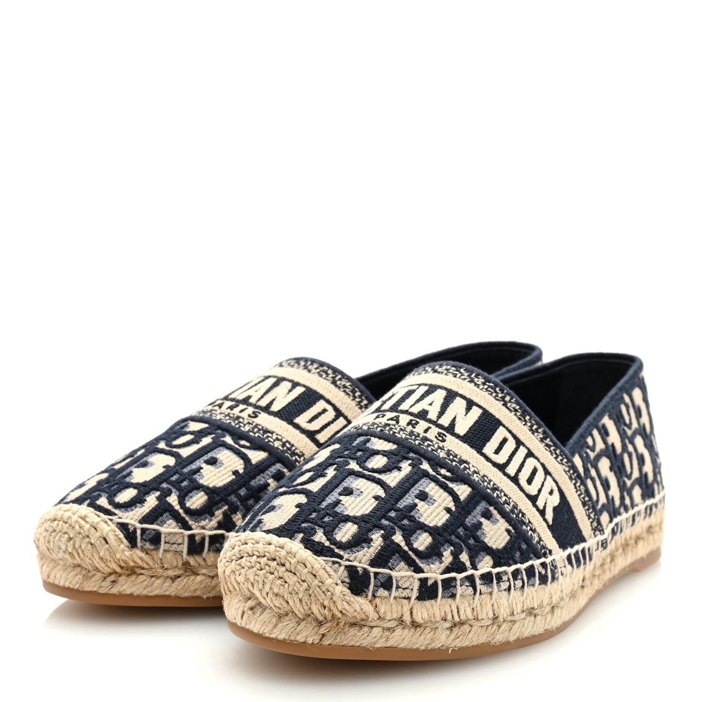 Oblique Embroidered Granville 15mm Espadrilles 38 Deep Blue