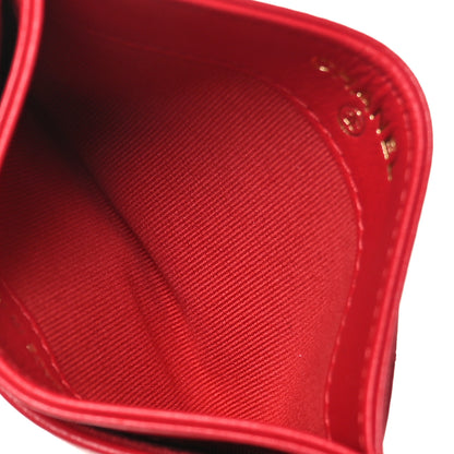 Chanel Lambskin Plexiglass Quilted Coco Love Card Holder Red 4 of 7