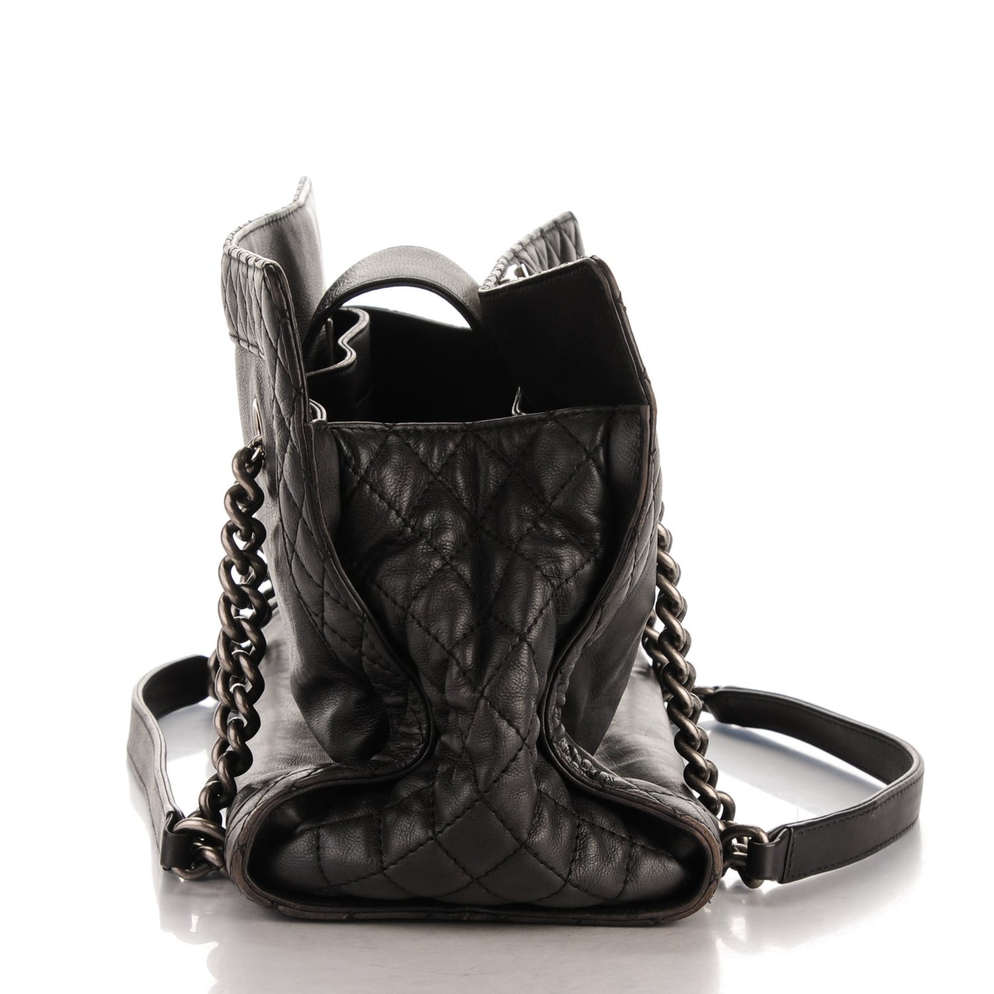 Calfskin Boy Reverso Shopping Tote Black
