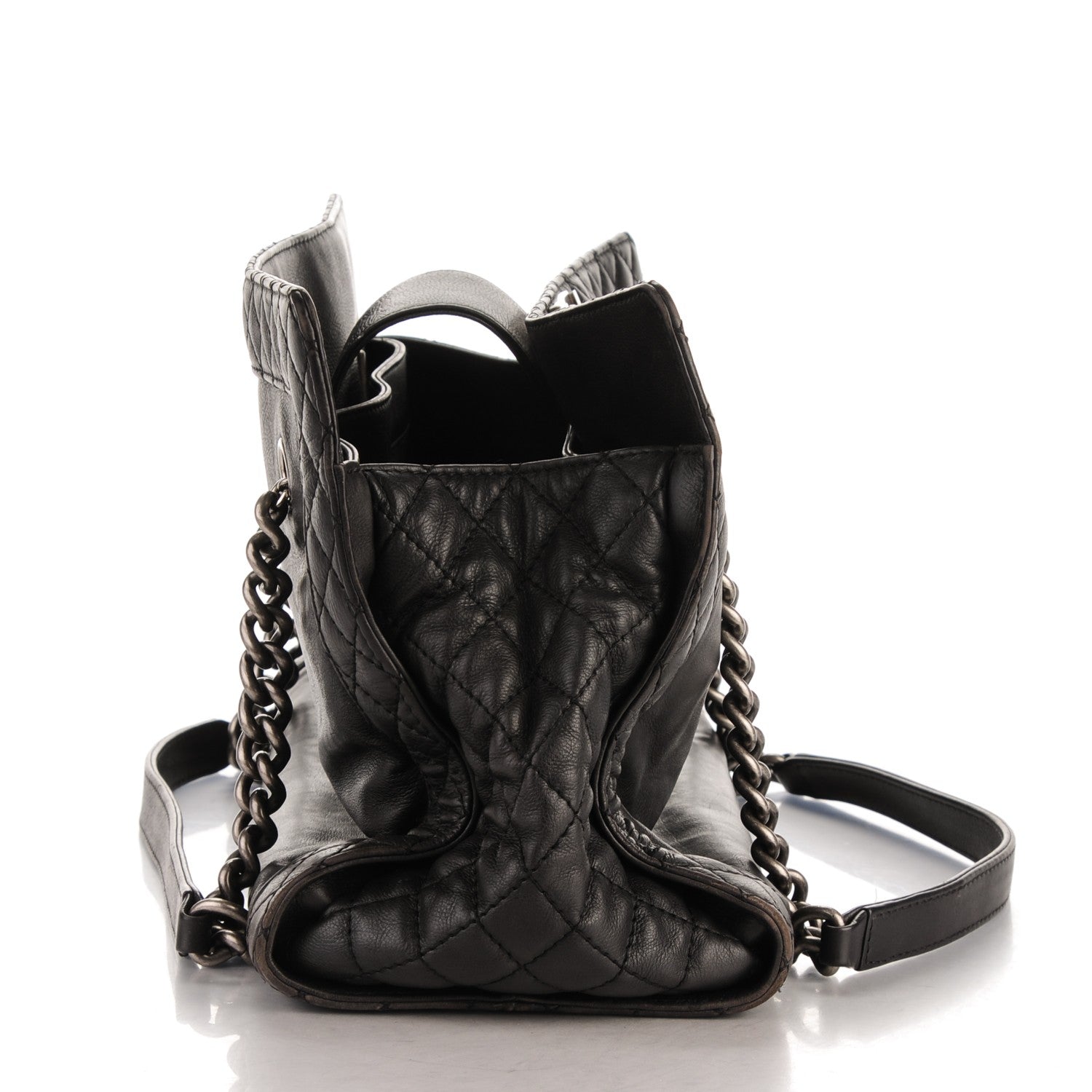 Chanel Calfskin Boy Reverso Shopping Tote Black 10 of 10