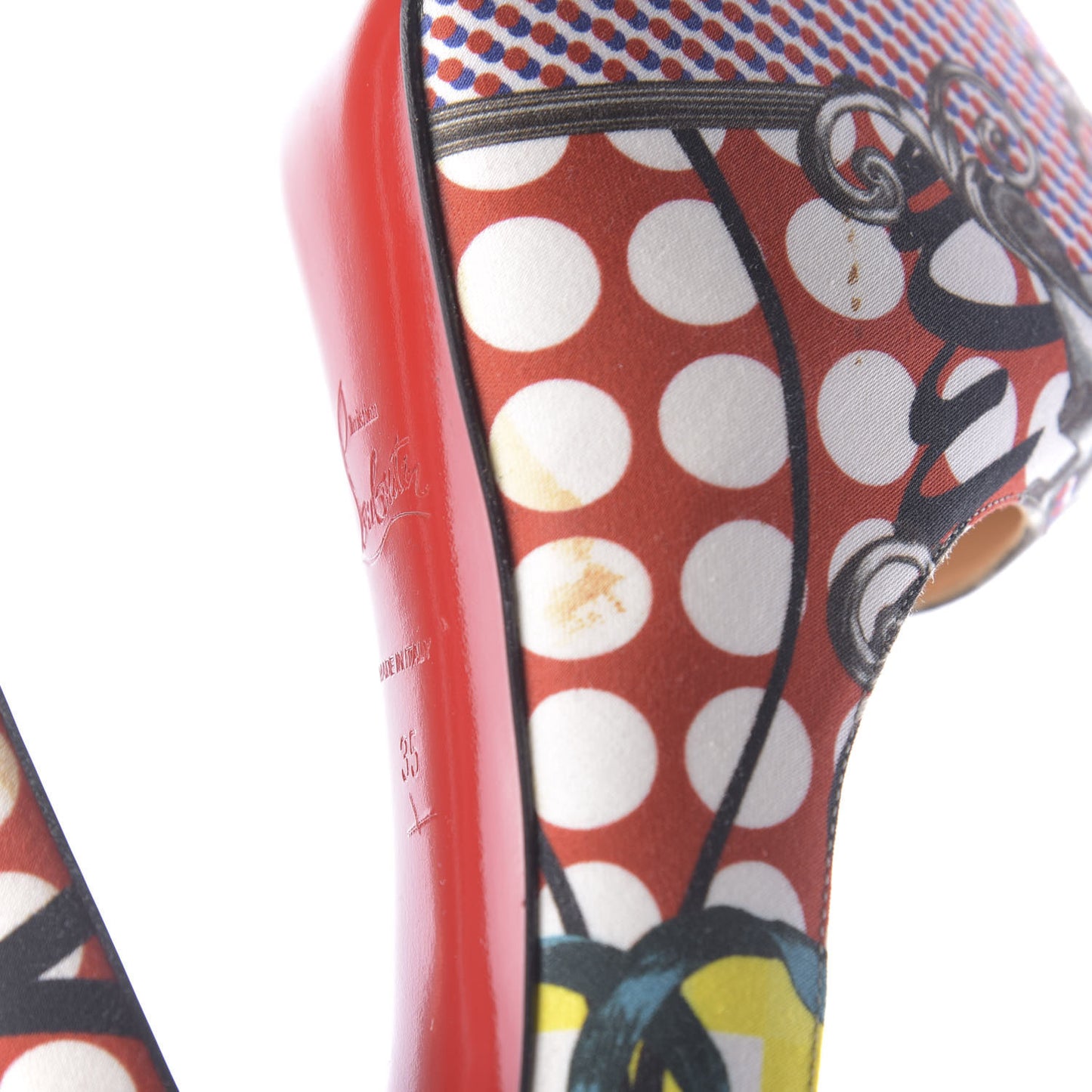 Fabric Loubi Print Daffodile 160 Pumps 35 Multicolor