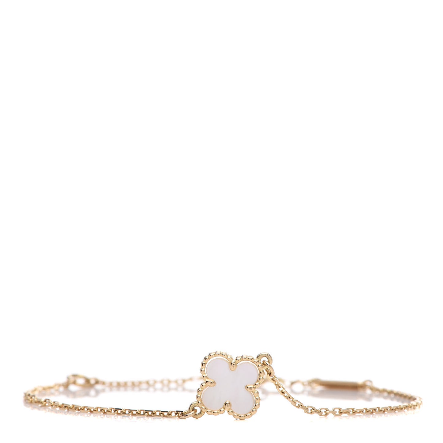 18K Yellow Gold Mother of Pearl Sweet Alhambra Bracelet