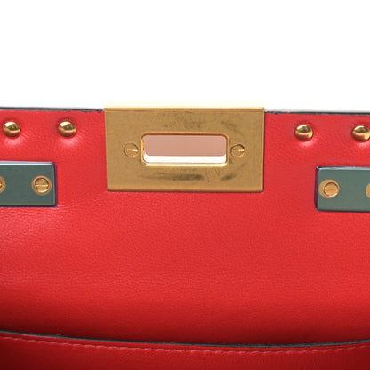 Valentino Garavani Grainy Calfskin Rockstud Alcove Box Top-Handle Bag Rose Cannelle 10 of 12