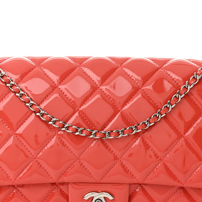 Chanel Patent Quilted Clutch With Chain Flap Fuchsia 8 of 10