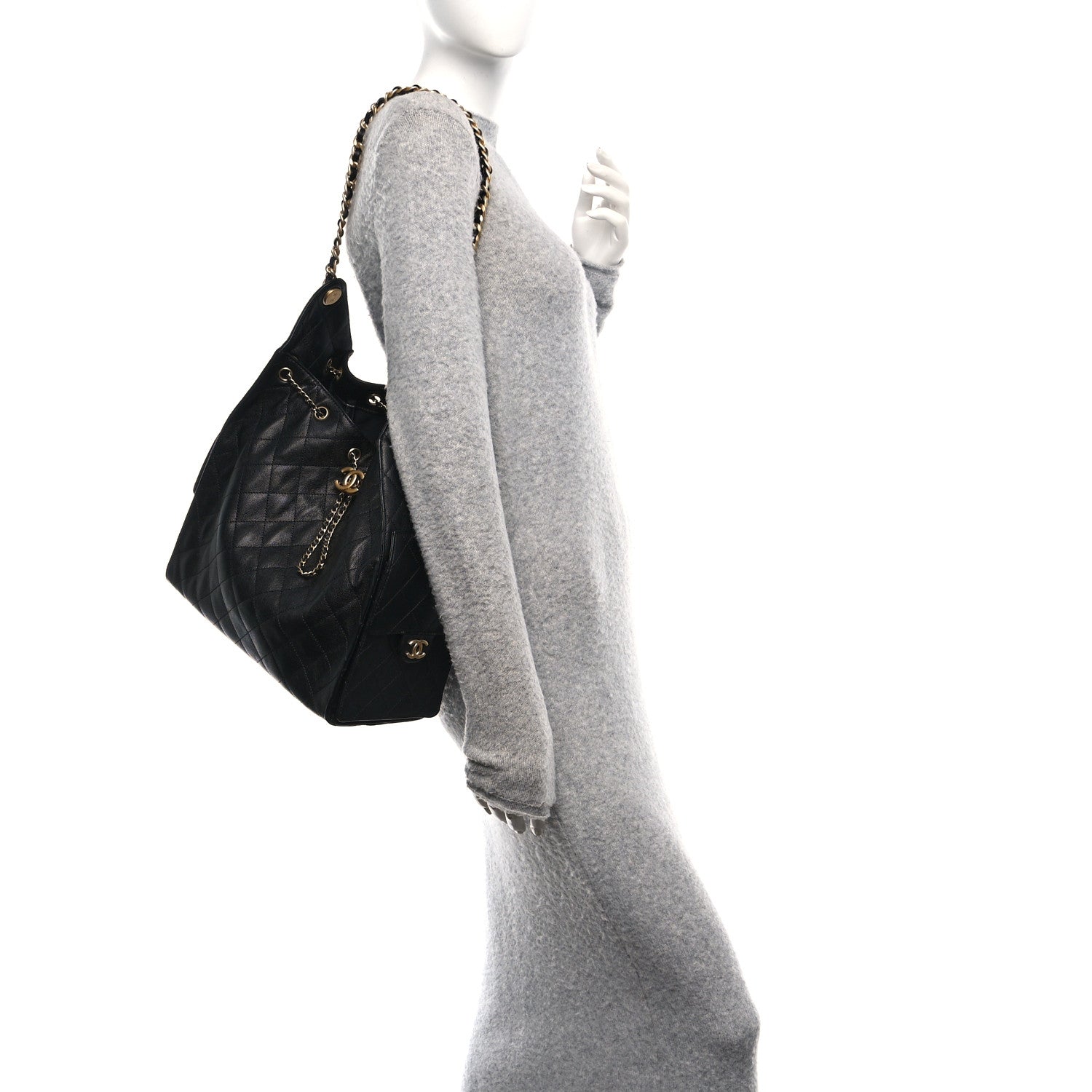 Chanel Caviar Quilted Medium Chanel 25 Handbag Black 2 of 11