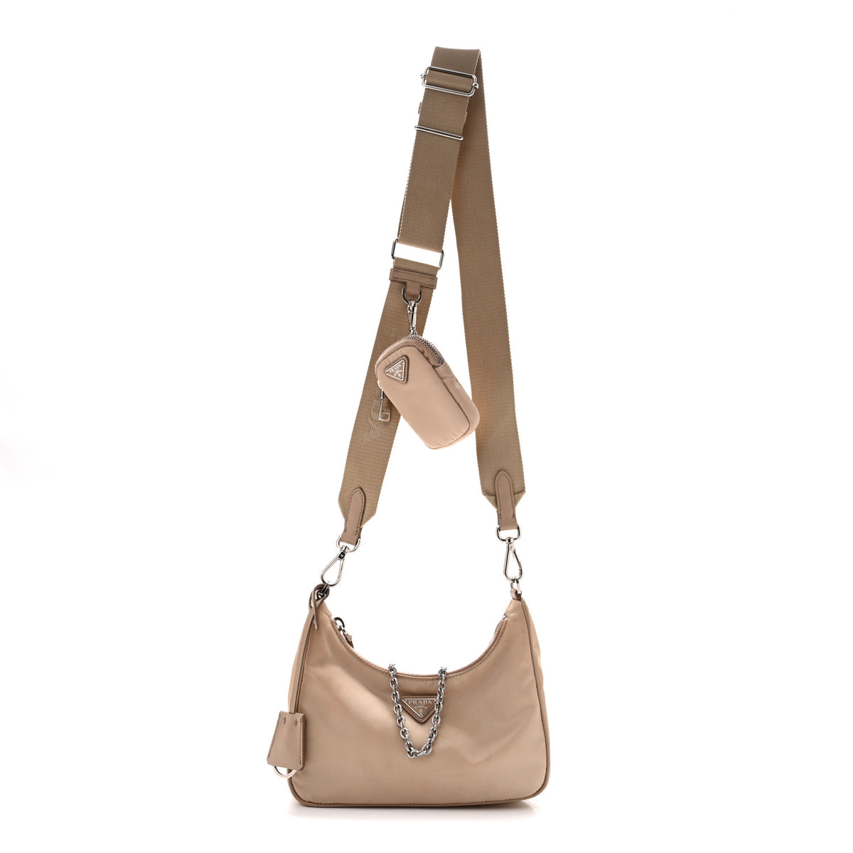 Tessuto Saffiano Re-Edition 2005 Shoulder Bag Cammeo