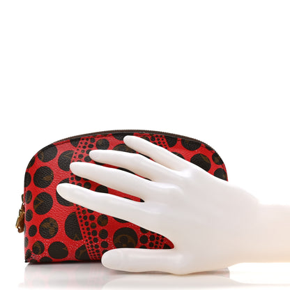 Louis Vuitton Monogram Kusama Pumpkin Dots Cosmetic Pouch Red 2 of 9