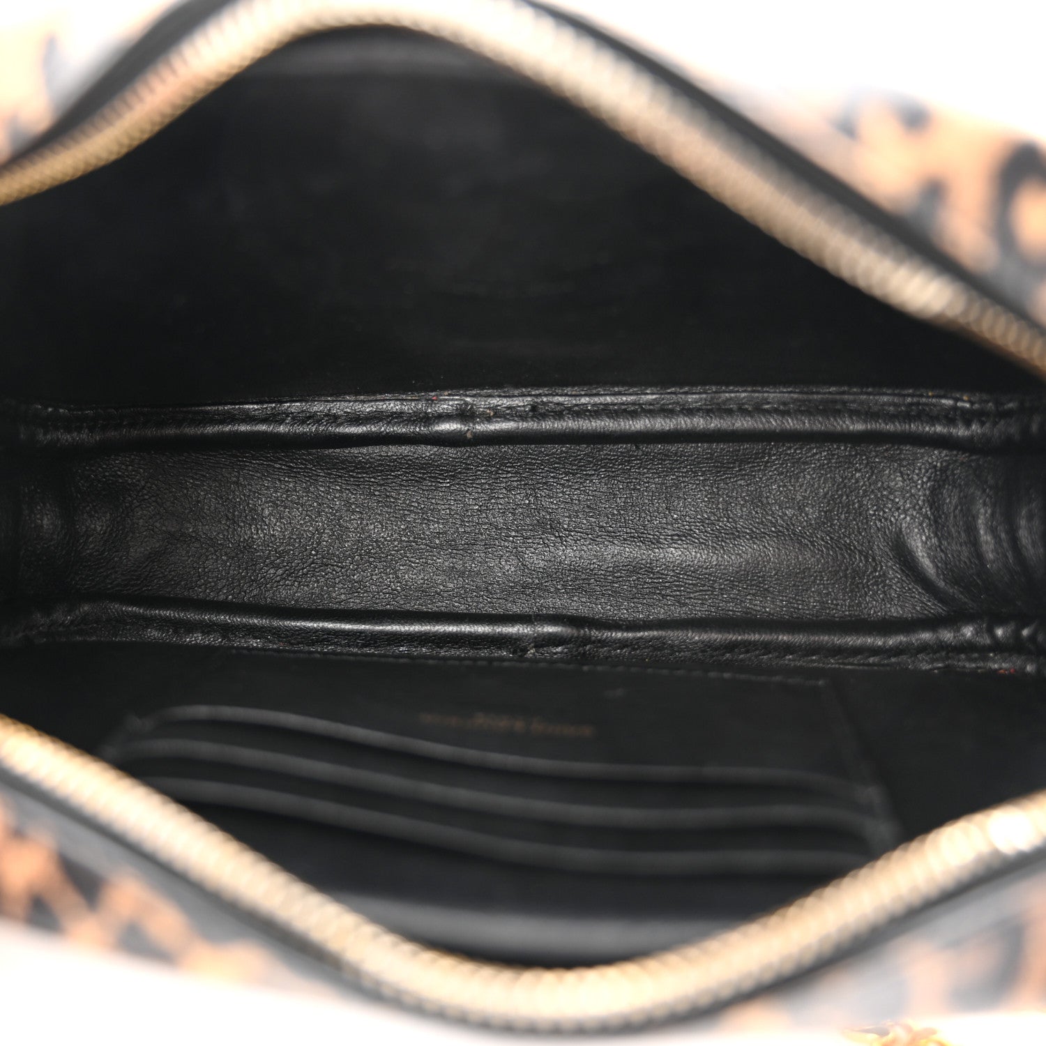 Saint Laurent Calfskin Heart Leopard Print Monogram Mini Lou Camera Bag Toffee 5 of 10