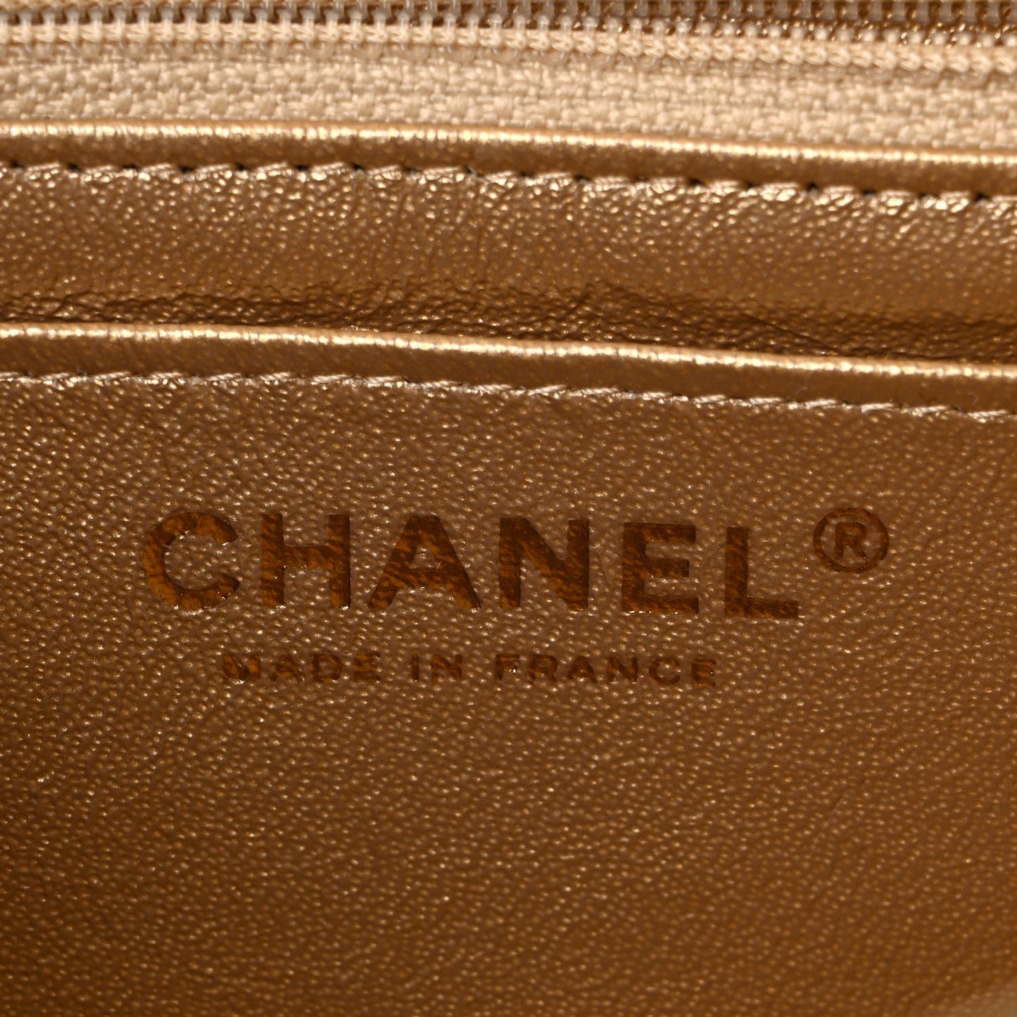 Metallic Lambskin Quilted Mini Square Flap Gold