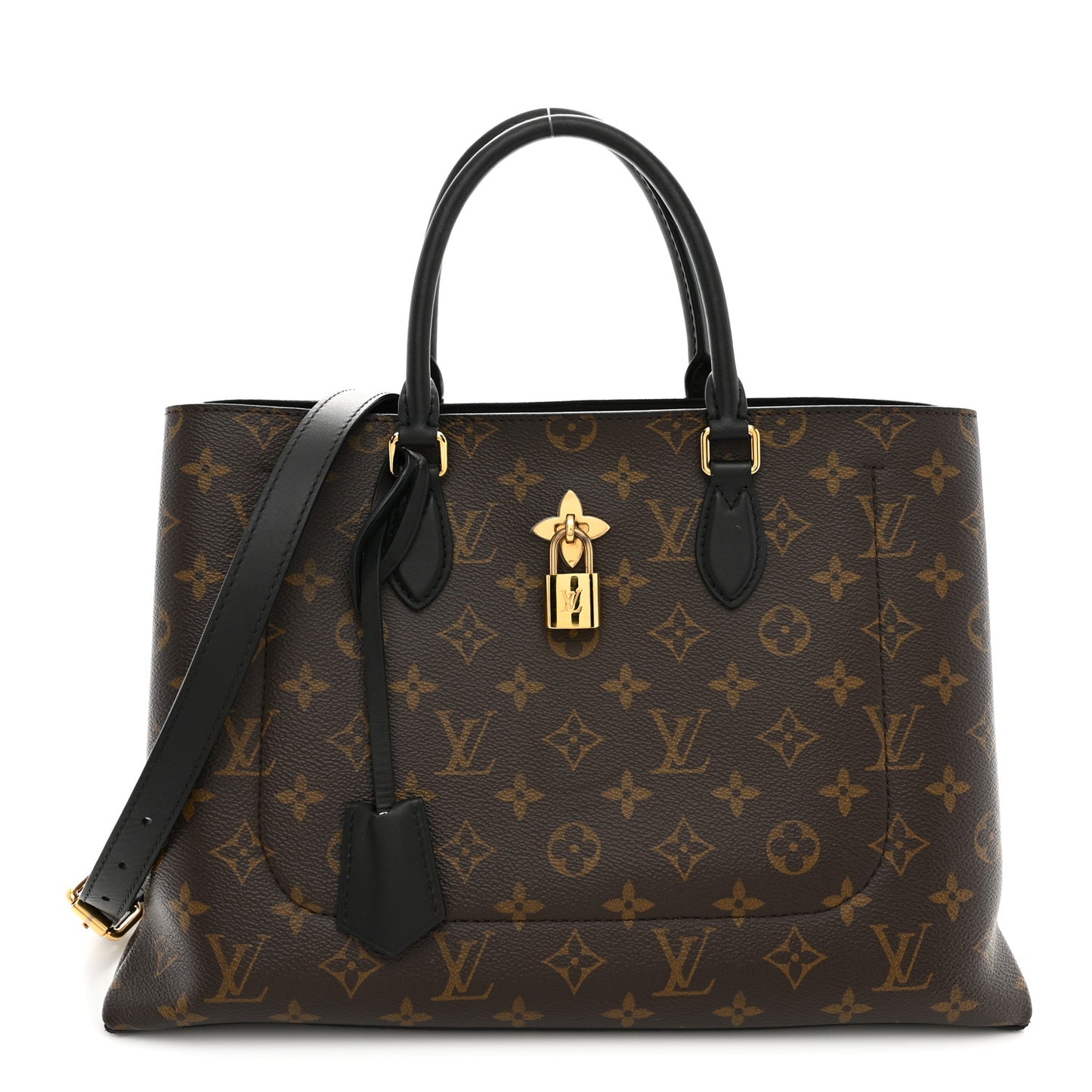 Monogram Flower Tote Black