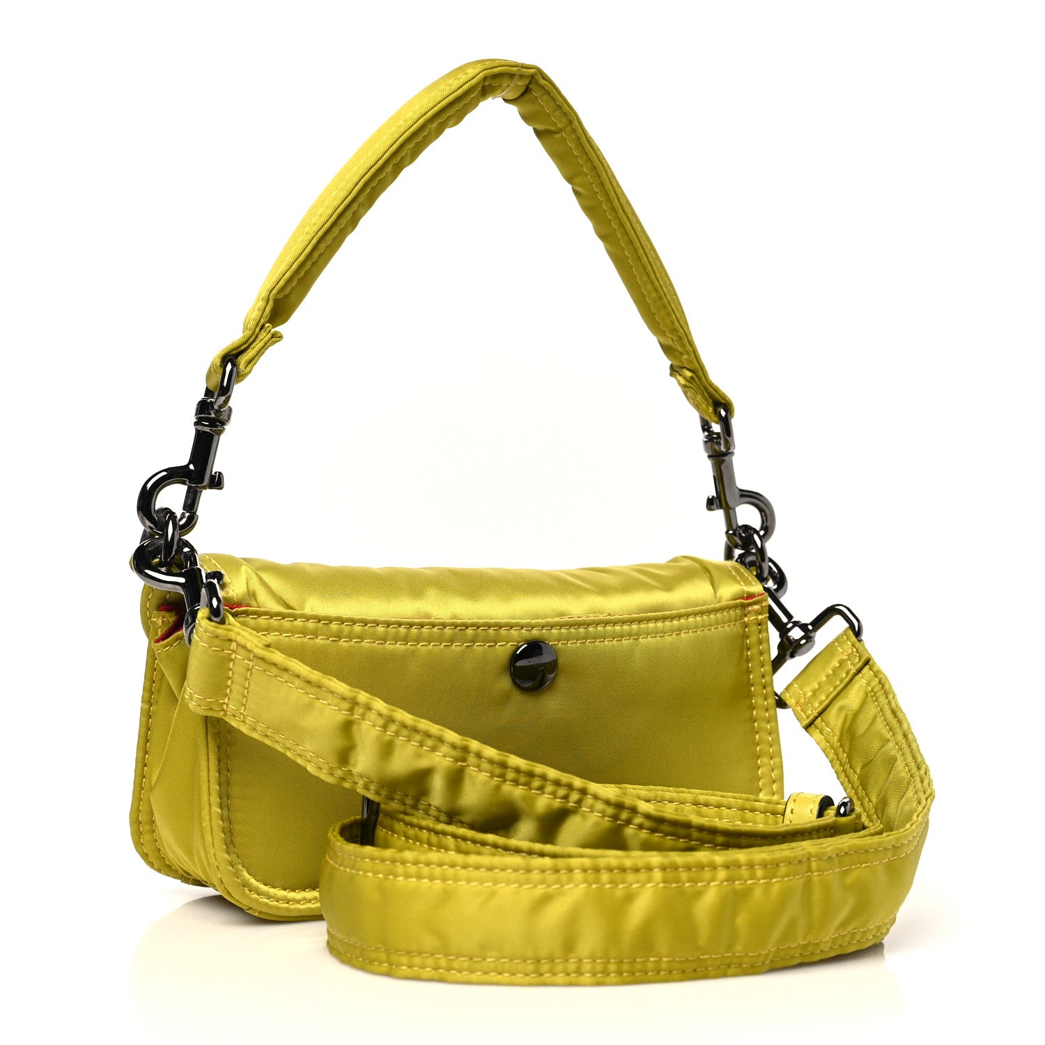 Valentino Garavani X PORTER Technical Fabric Vlogo Loco Small Crossbody Bag Yellow 3 of 10