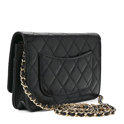 Chanel Caviar Quilted Wallet on Chain WOC Black 3 of 12