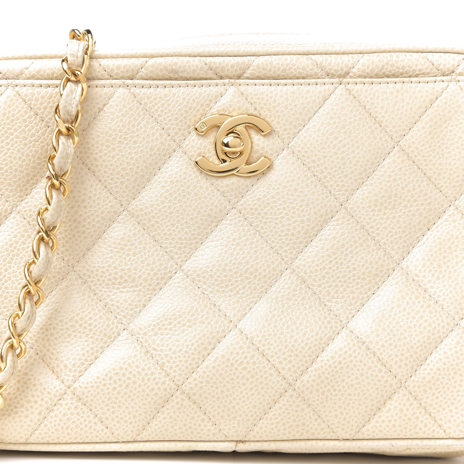 Chanel Caviar Quilted Camera Case Beige Clair 12 of 12