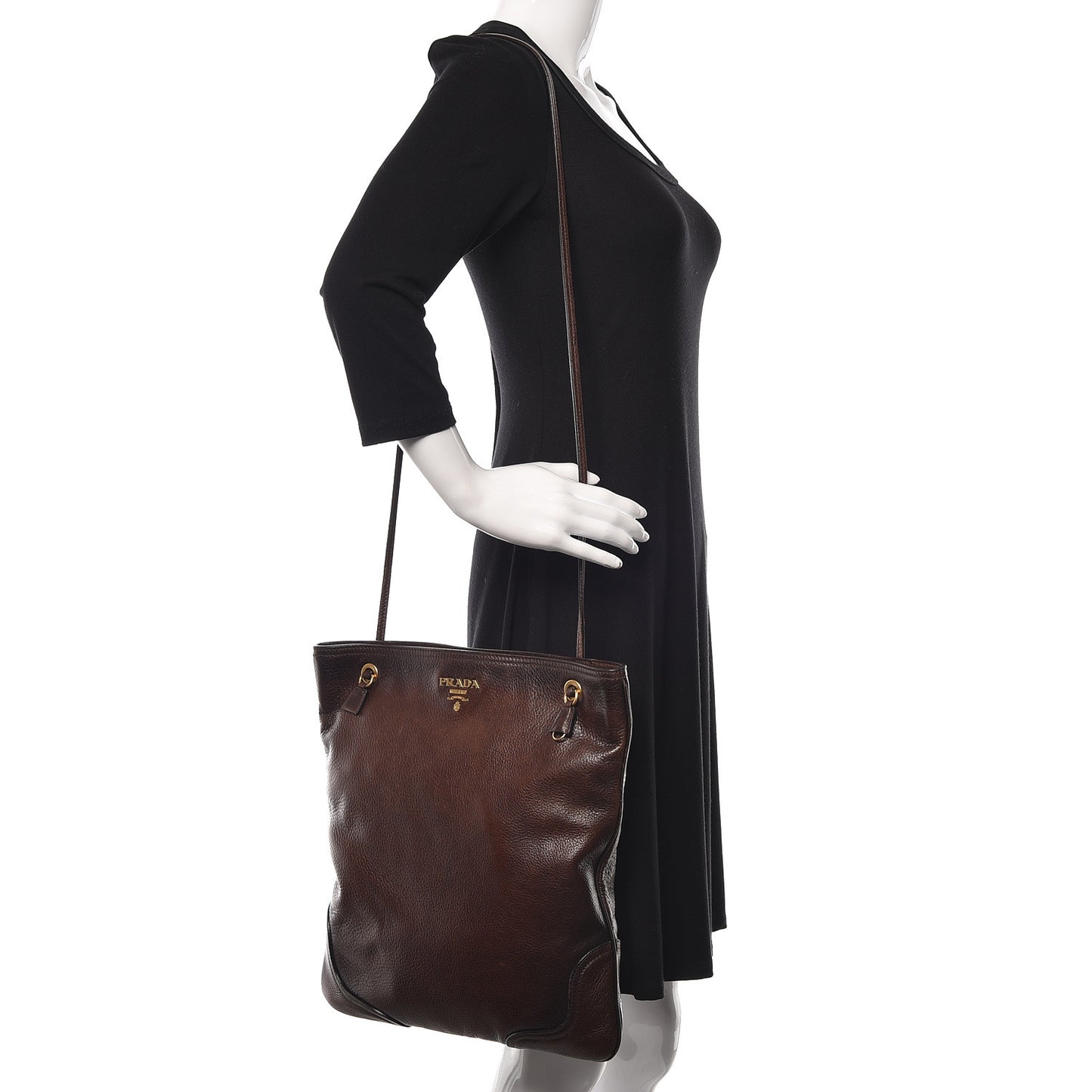 Vitello Daino Shoulder Bag Bruciato