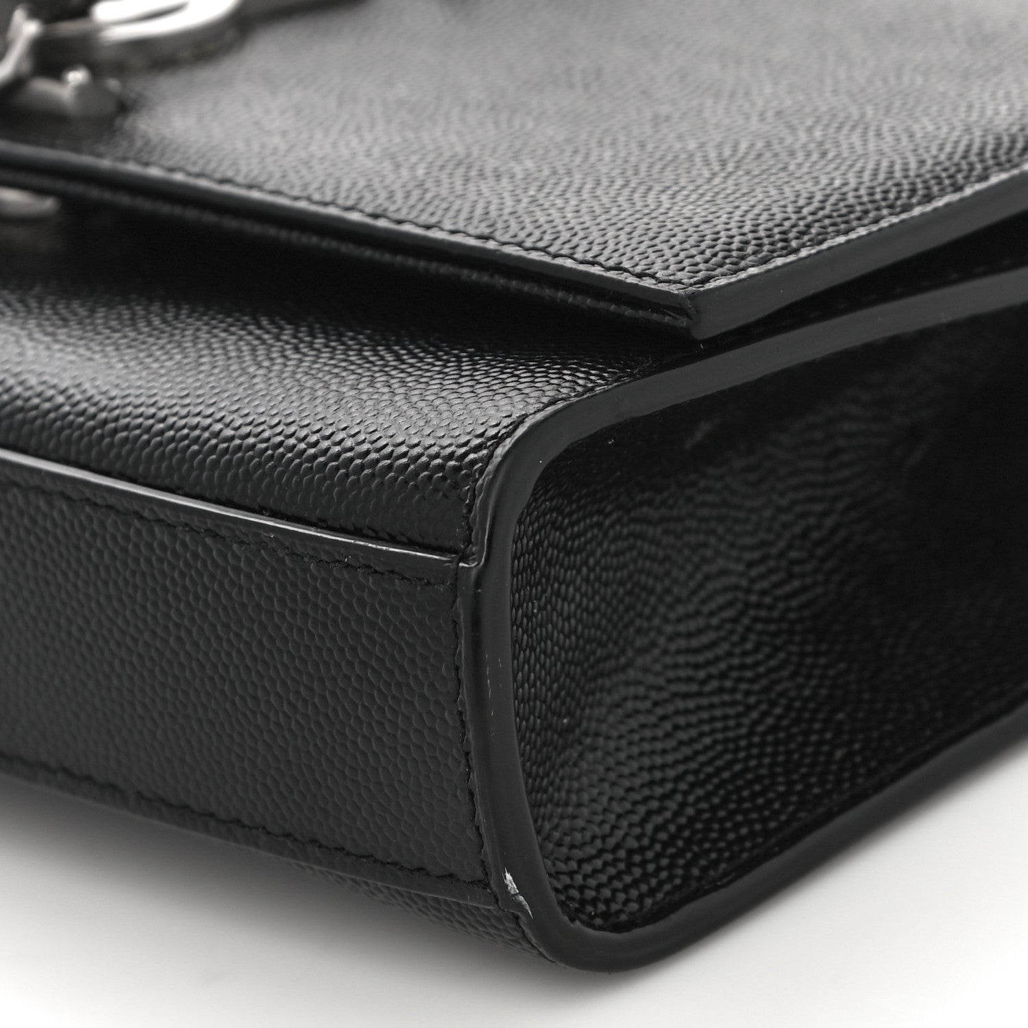 Saint Laurent Grain De Poudre Small Classic Monogram Kate Tassel Satchel Black 10 of 10