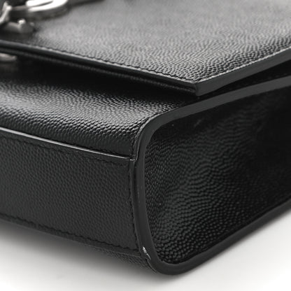 Saint Laurent Grain De Poudre Small Classic Monogram Kate Tassel Satchel Black 10 of 10