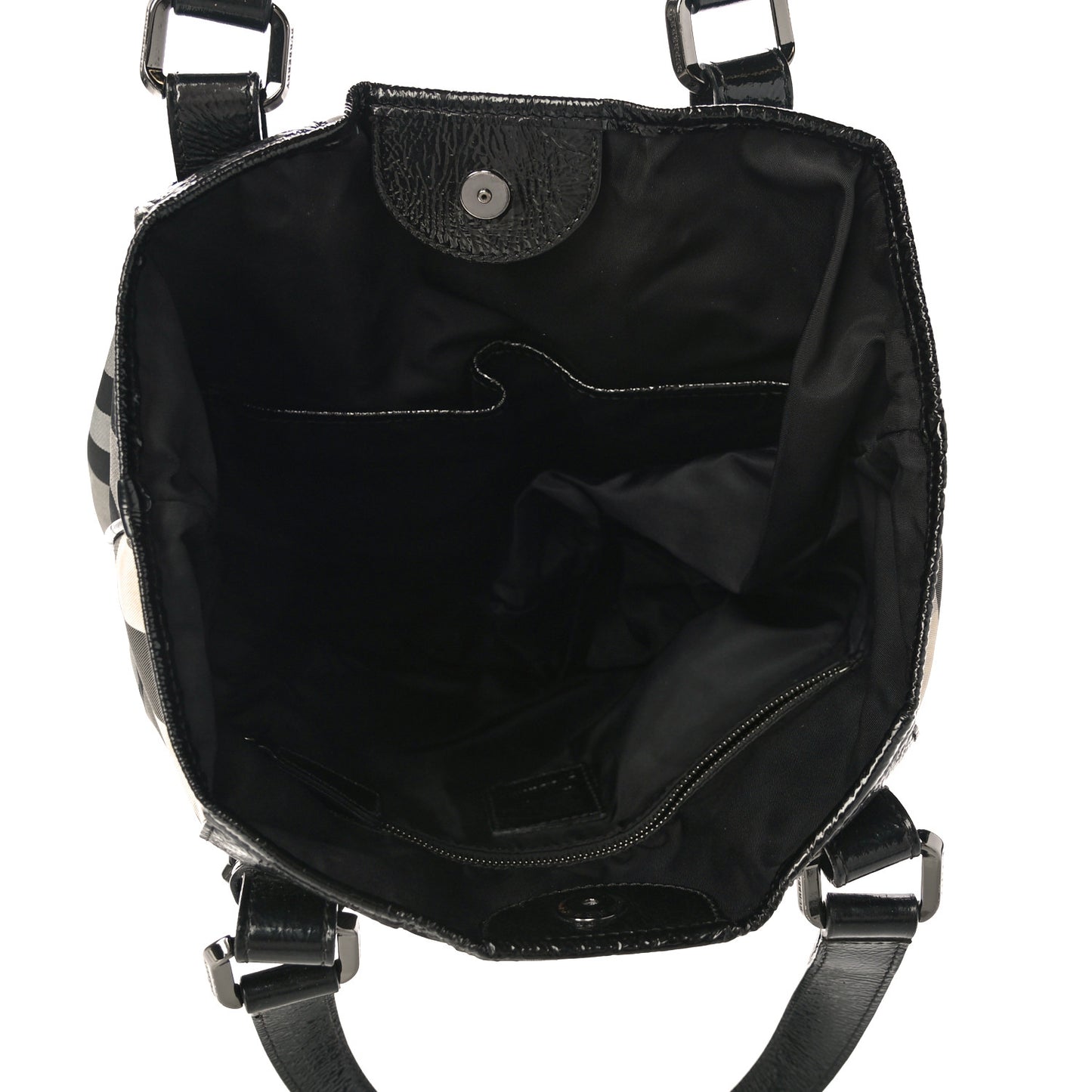 Nylon Beat Check Small Victoria Tote Black