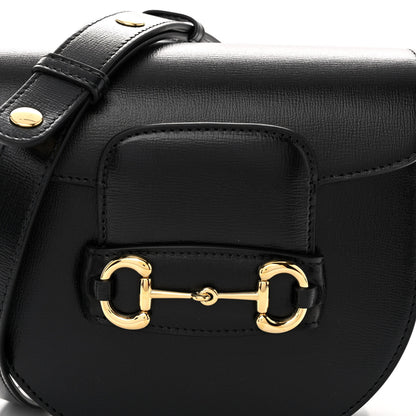 Gucci Azalea Calfskin Mini Horsebit 1955 Rounded Shoulder Bag Black 7 of 10