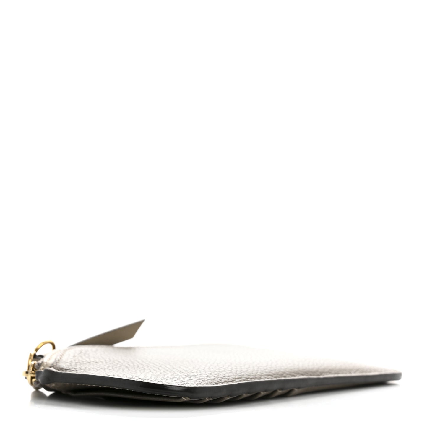 Grained Calfskin Purse Wallet Motty Grey