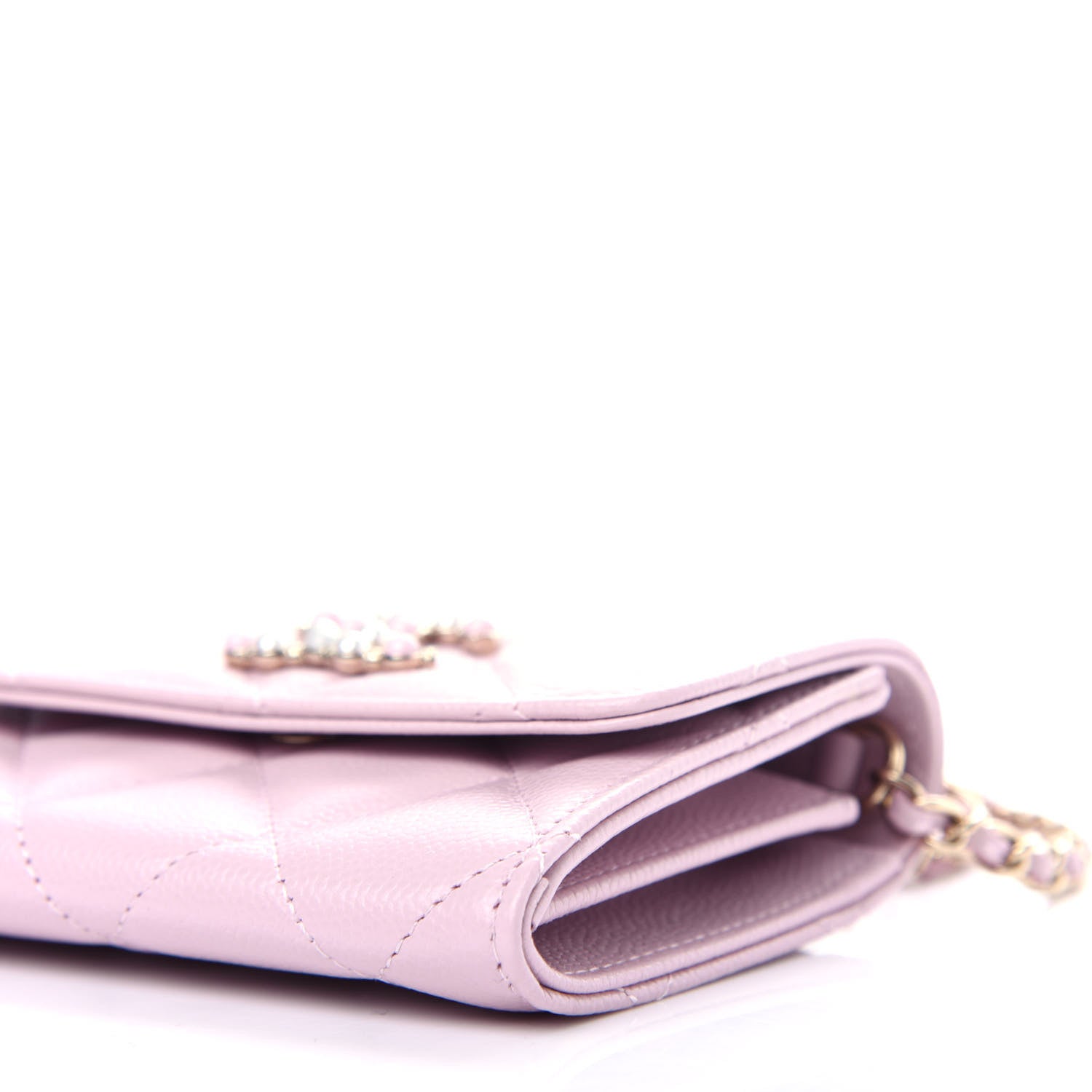 Chanel Caviar Quilted Coco Candy Card Holder On Chain Light Pink 9 of 11