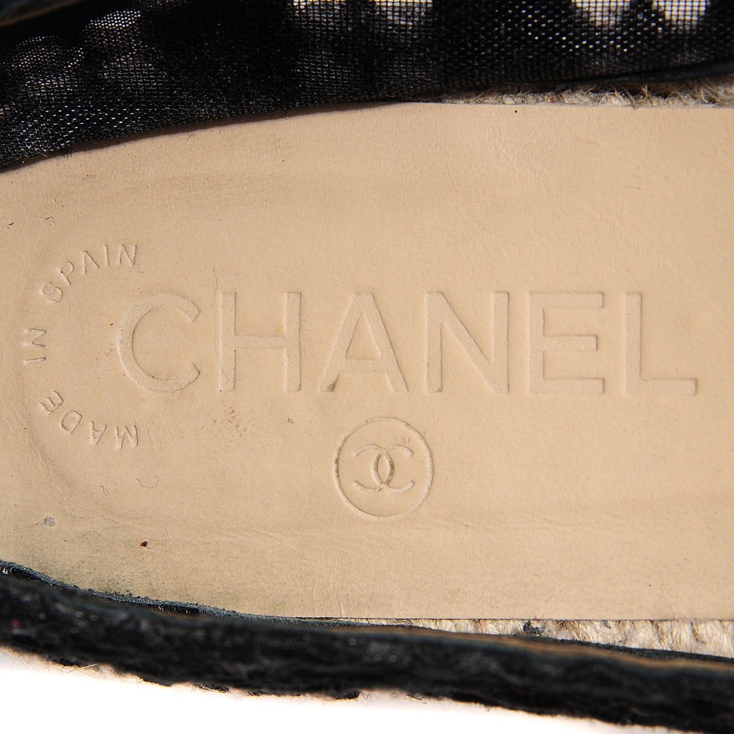 Lace Patent CC Espadrilles 38 Black