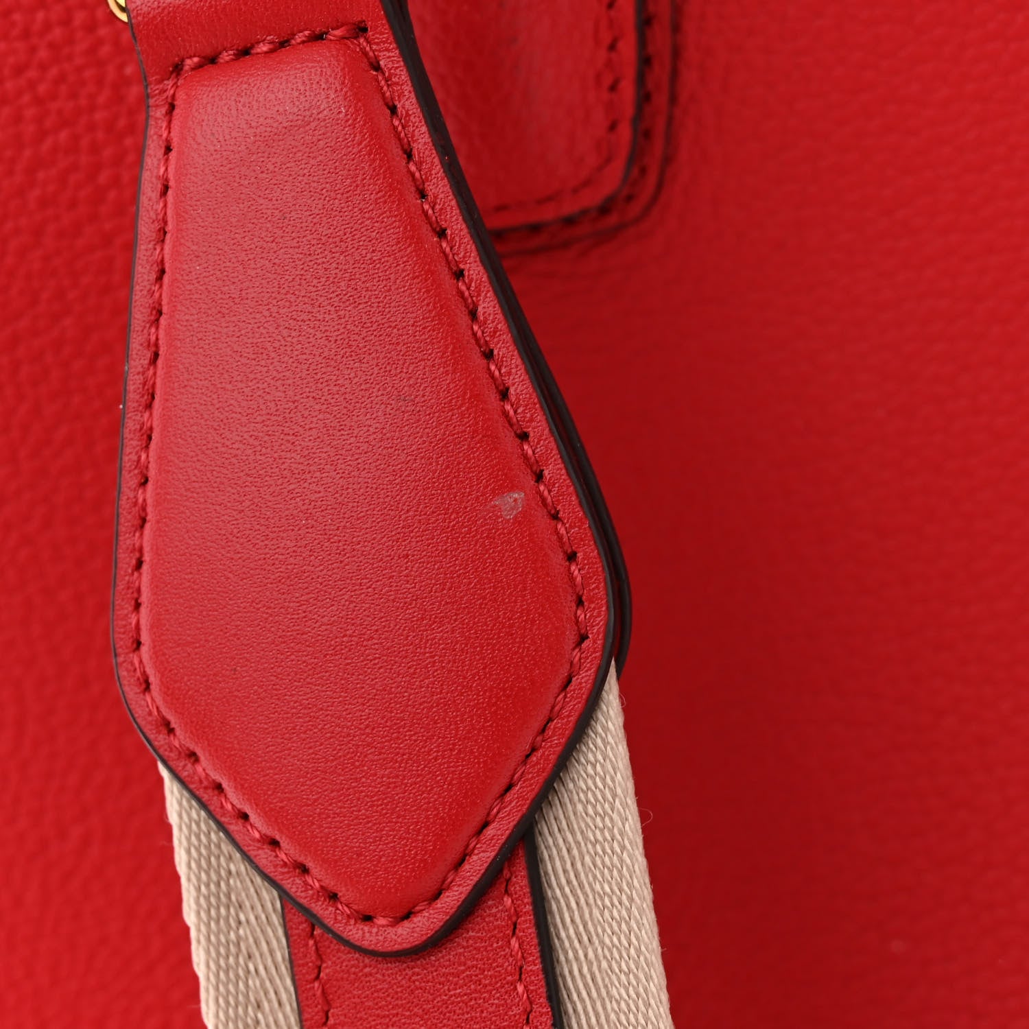 MCM Grained Calfskin Medium Milla Tote Ruby Red 13 of 13
