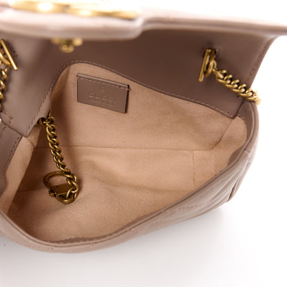 Gucci Calfskin Matelasse Heart GG Marmont 2.0 Coin Purse On A Chain Porcelain Rose 5 of 10