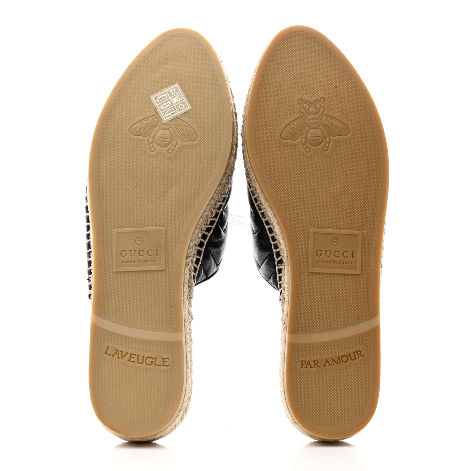 Gucci Nappa Matelasse GG Marmont Espadrille Slippers 38 Black 5 of 9