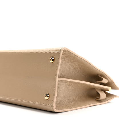 Burberry Grainy Calfskin Medium Title Bag Honey 8 of 9