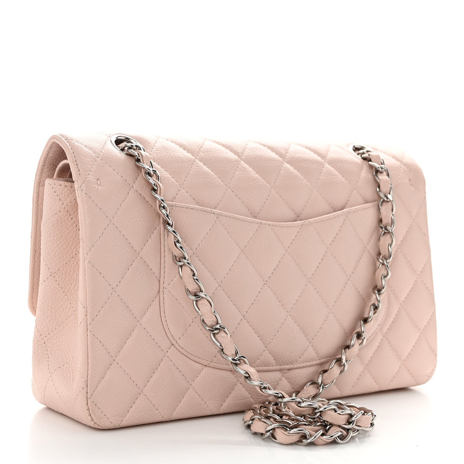 Chanel Caviar Quilted Medium Double Flap Light Pink 3 of 13