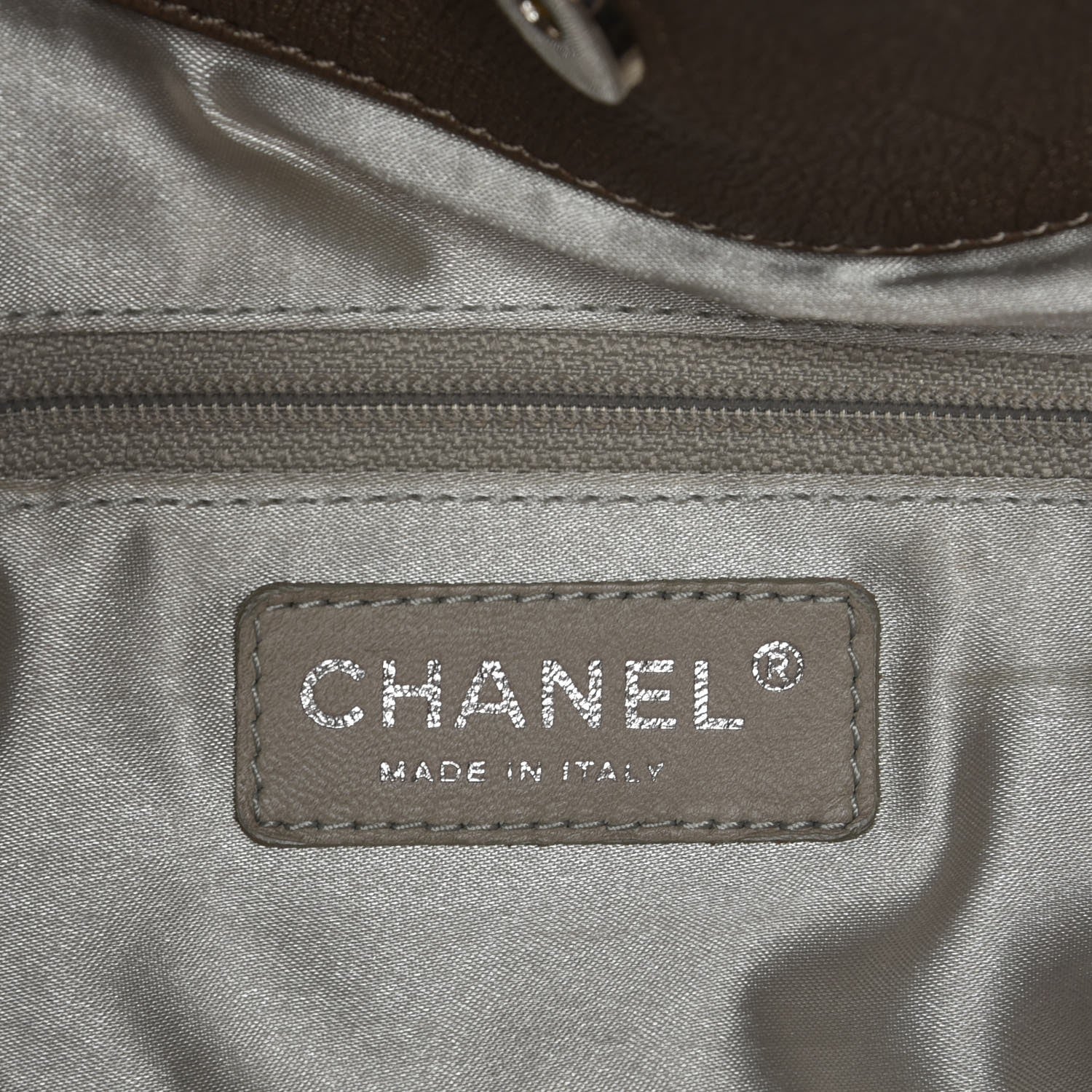 Chanel Metallic Calfskin Baby Coco Cabas Pewter 6 of 7