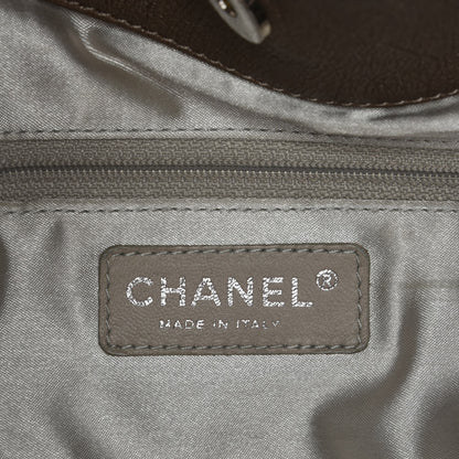 Chanel Metallic Calfskin Baby Coco Cabas Pewter 6 of 7