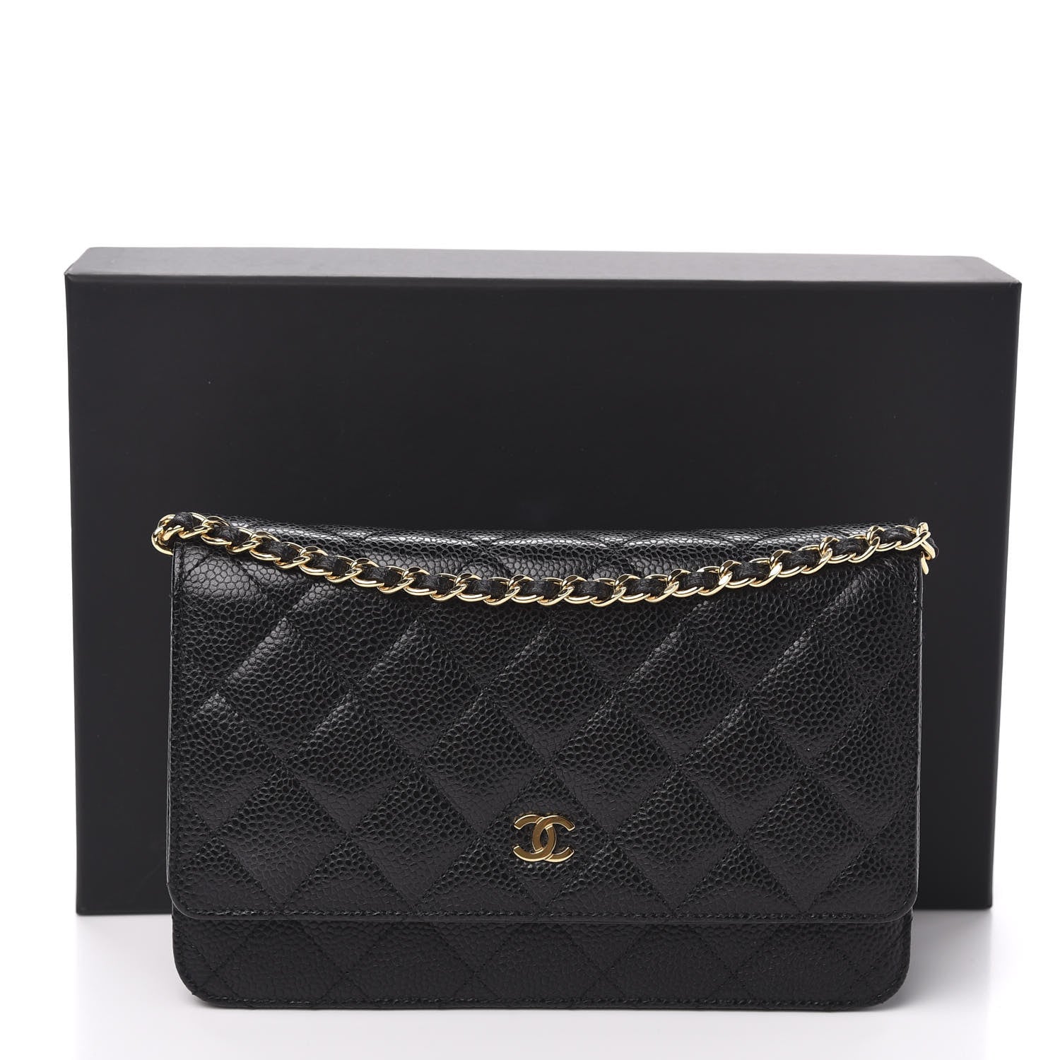 Chanel Caviar Quilted Wallet On Chain WOC Black 12 of 12