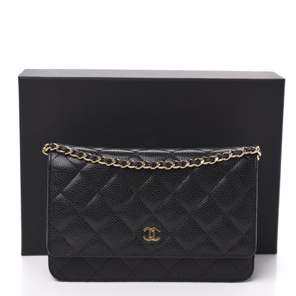 Chanel Caviar Quilted Wallet On Chain WOC Black 12 of 12