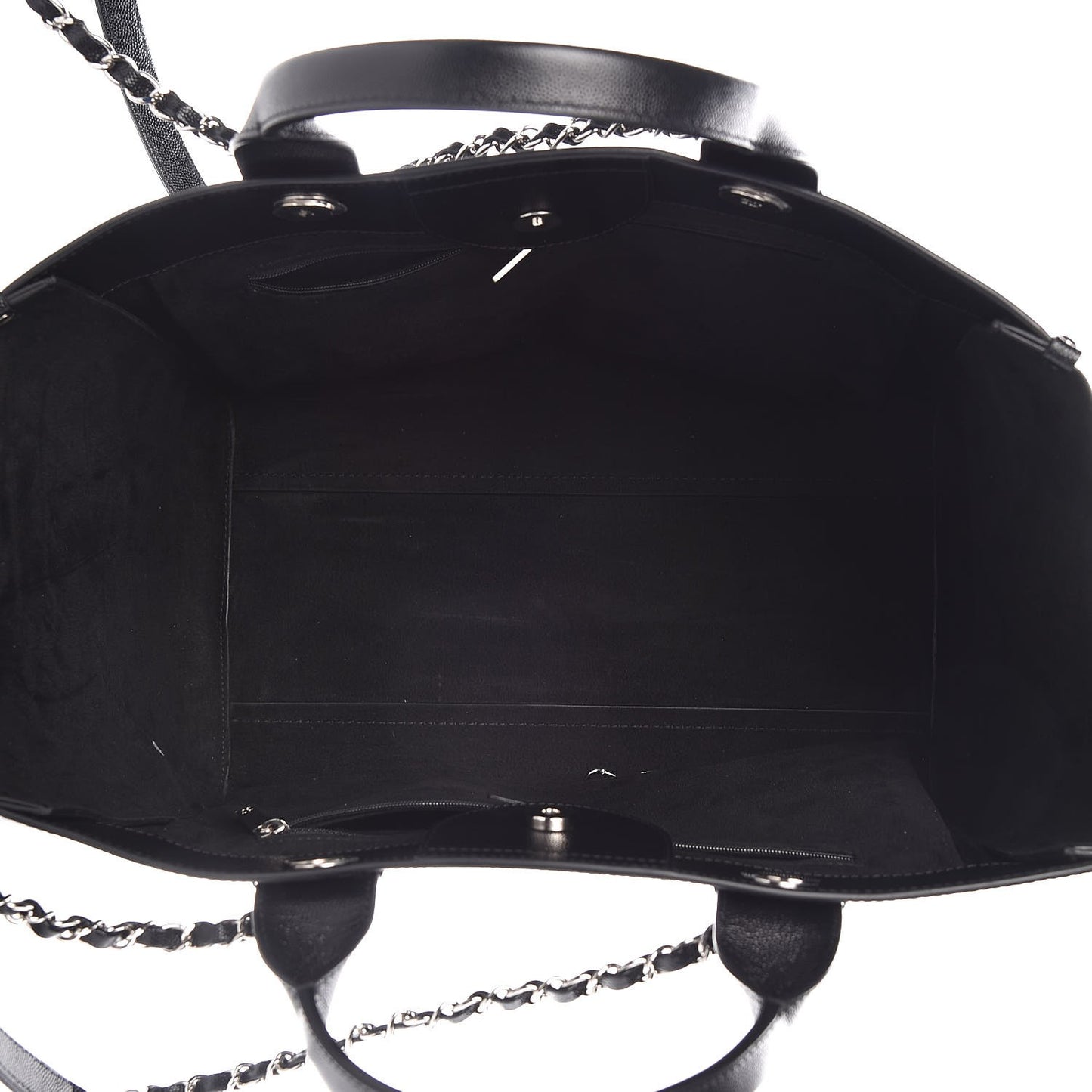 Caviar Medium Studded Deauville Tote Black