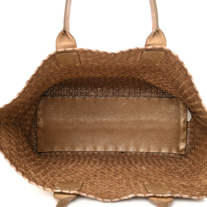 Bottega Veneta Metallic Chevre Intrecciato Medium Cabat Ottone 6 of 16
