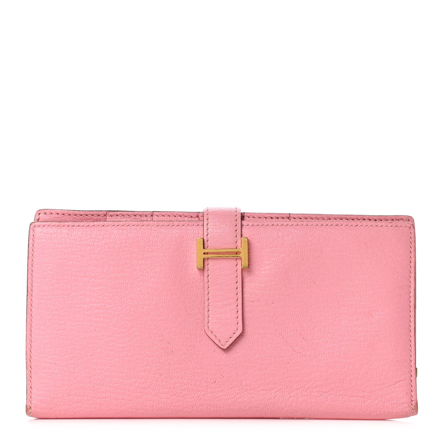 Hermes Chevre Mysore Bearn Gusset Wallet Rose Confetti 1 of 15