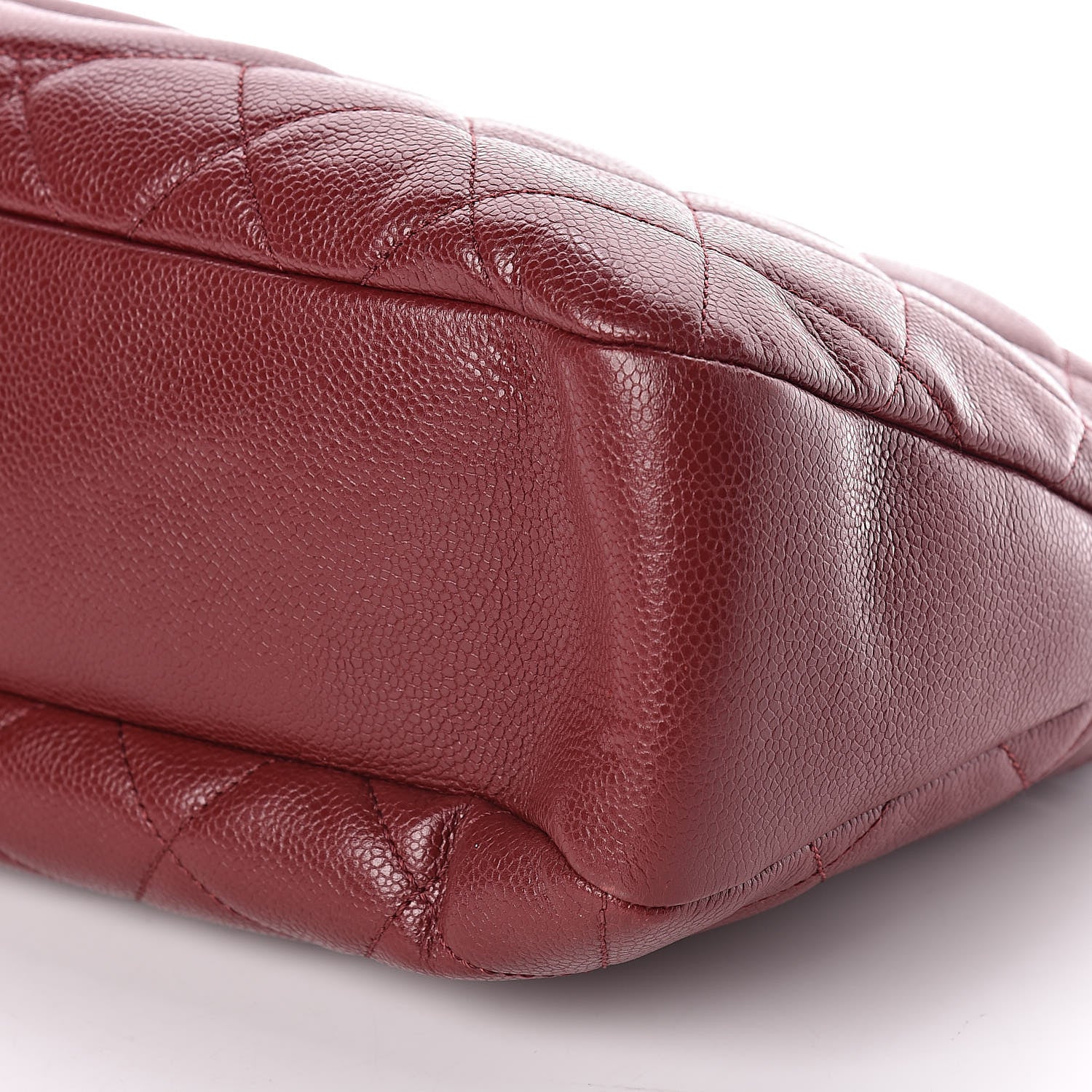 Chanel Caviar Quilted Shopping Tote Burgundy 10 of 11