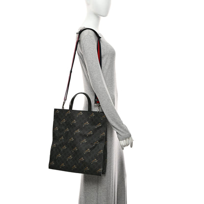 Gucci GG Supreme Monogram Tigers Web Vertical Tote Black Multicolor 2 of 11