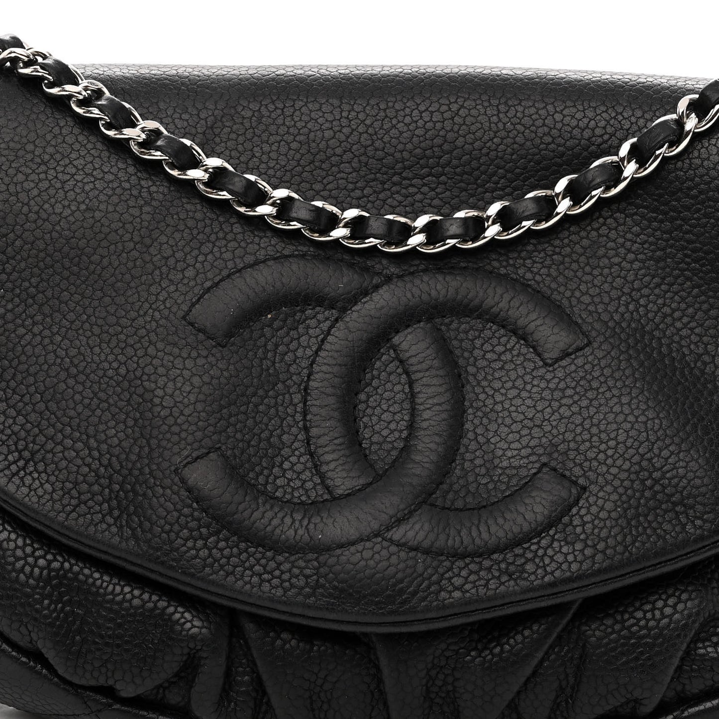 Caviar Half Moon Wallet On Chain WOC Black