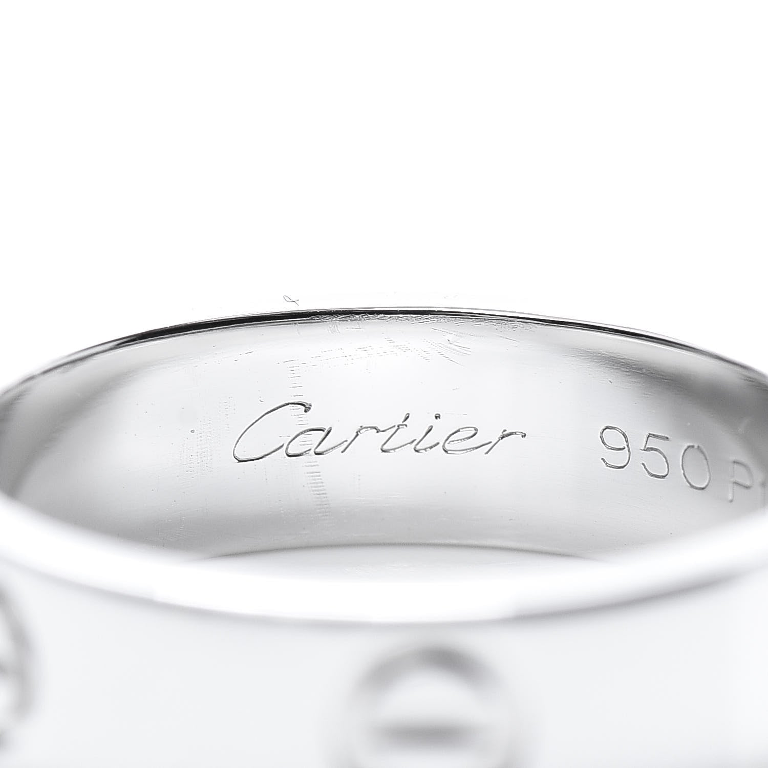 Cartier Platinum 5.5mm LOVE Ring 56 7.5 4 of 6
