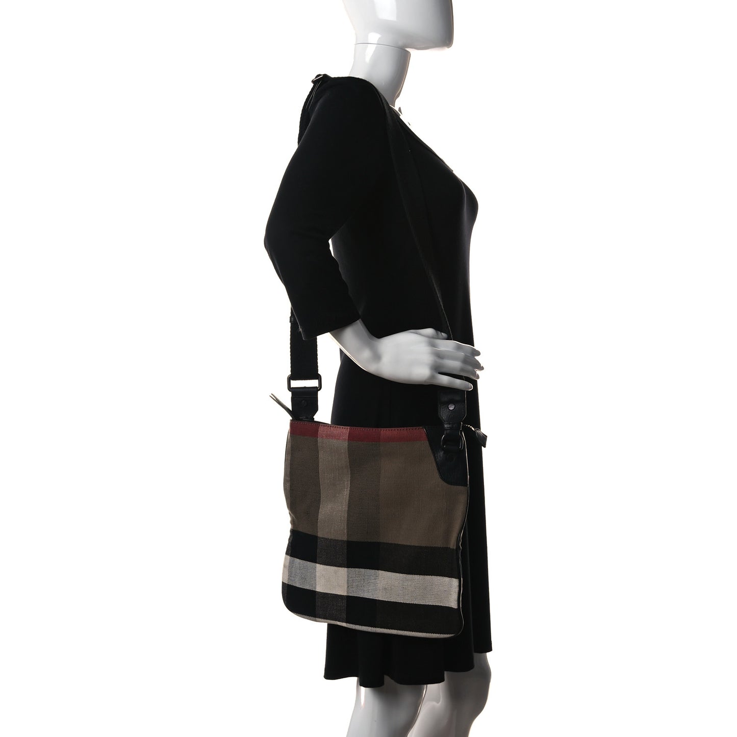 Canvas Mega Check Ainsley Crossbody Black