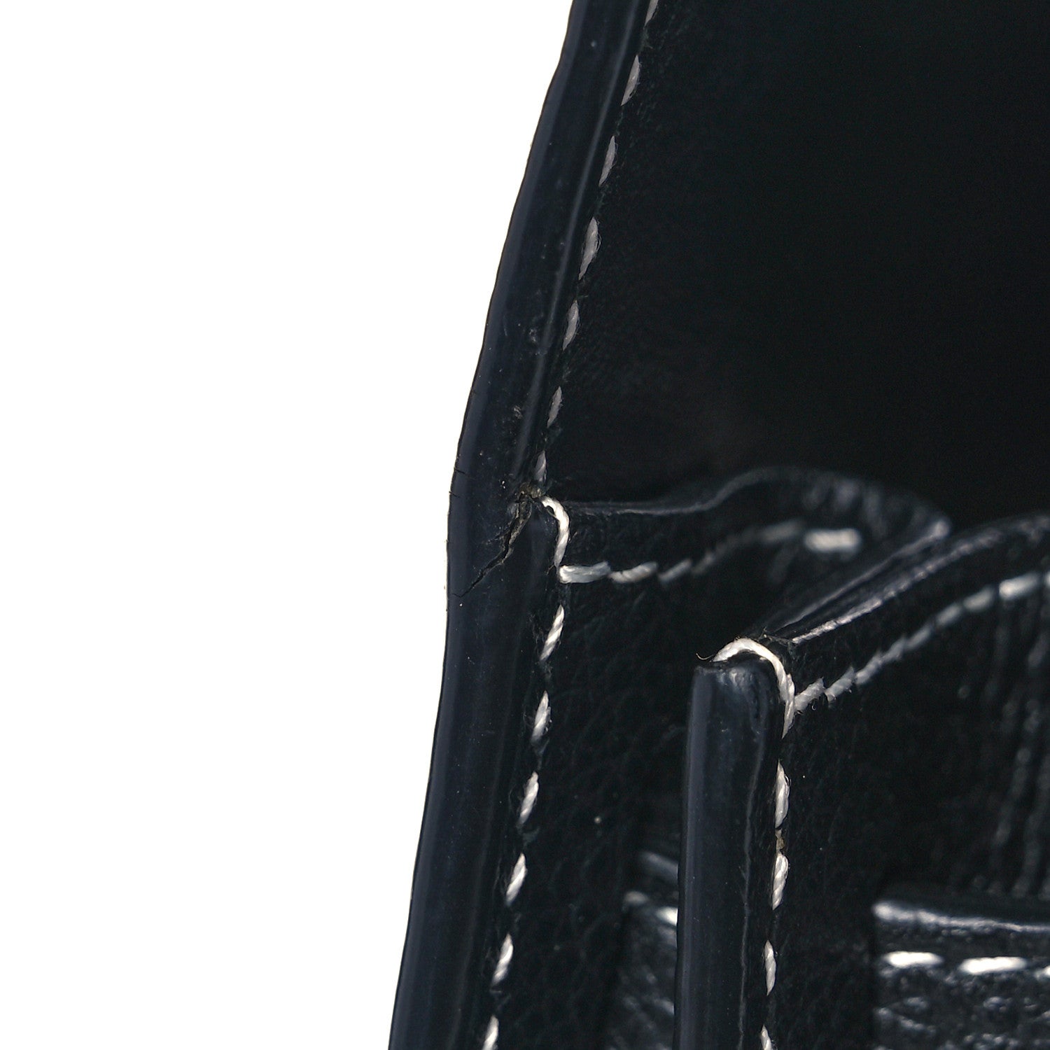 Saint Laurent Grained Calfskin Topstitch Small Sac De Jour Black Porcelain 12 of 14