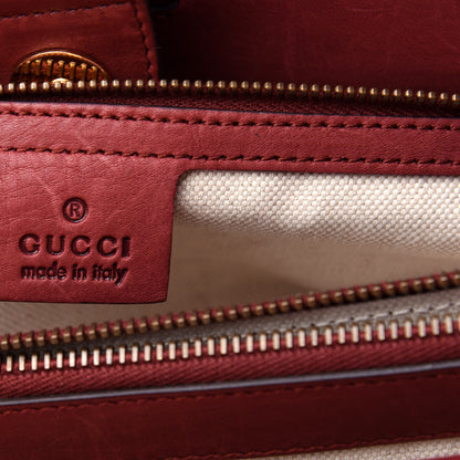 Gucci Calfskin Shoulder Bag Dark Red 6 of 11