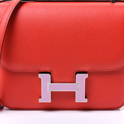 Hermes Epsom Enamel Constance 18 Rouge de Coeur Mauve Sylvestre 7 of 10