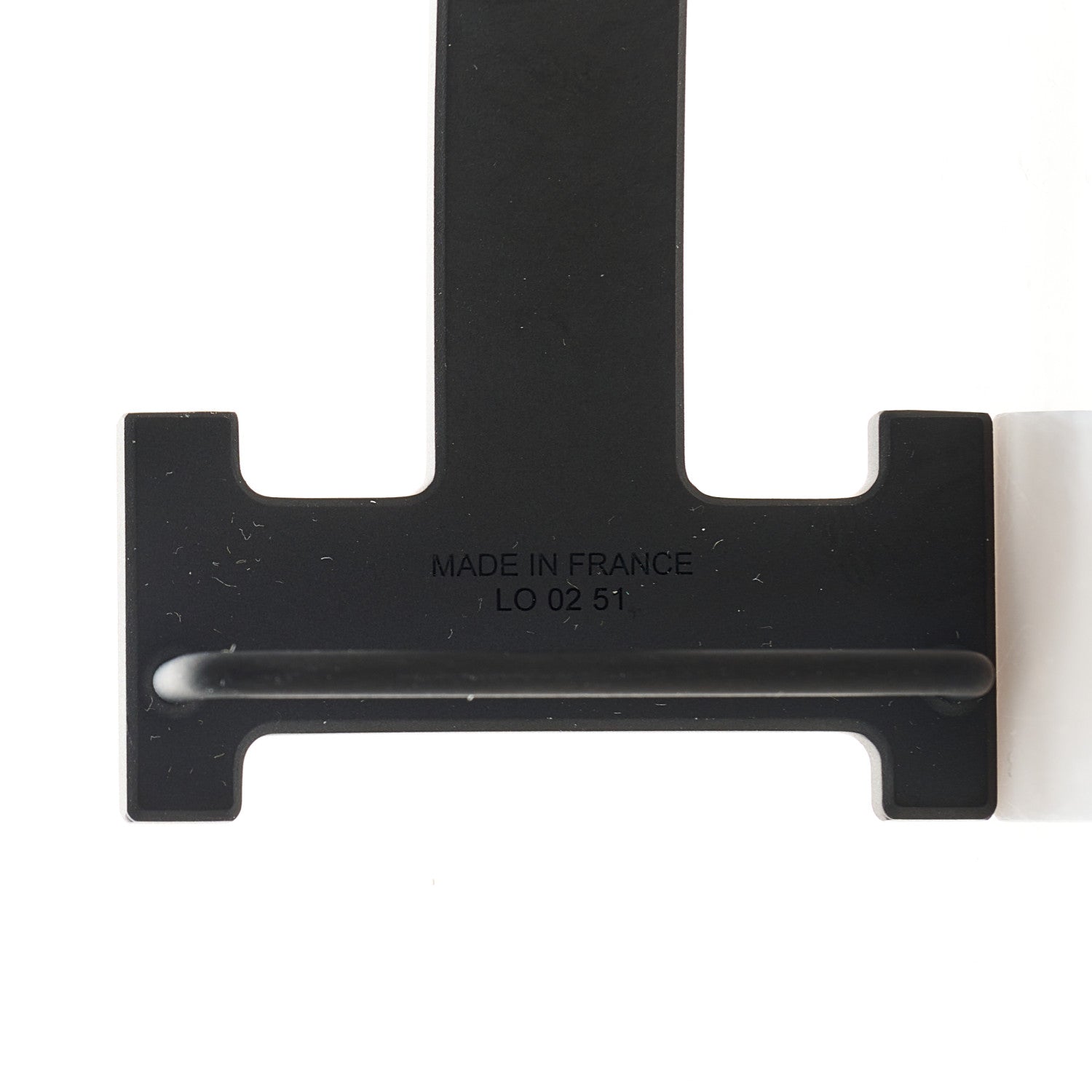 Hermes PVD Plated 32mm H Belt Buckle Black 4 of 6