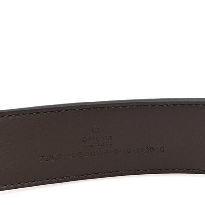 Gucci Supreme Monogram Calfskin Rectangular Belt 120 48 Brown 3 of 4